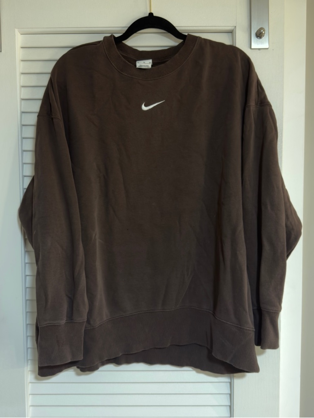 Nike Brown Swoosh Crewneck Sweatshirt